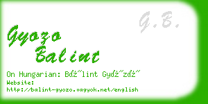 gyozo balint business card